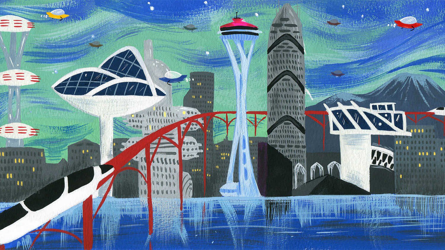 Рисование на тему город будущего