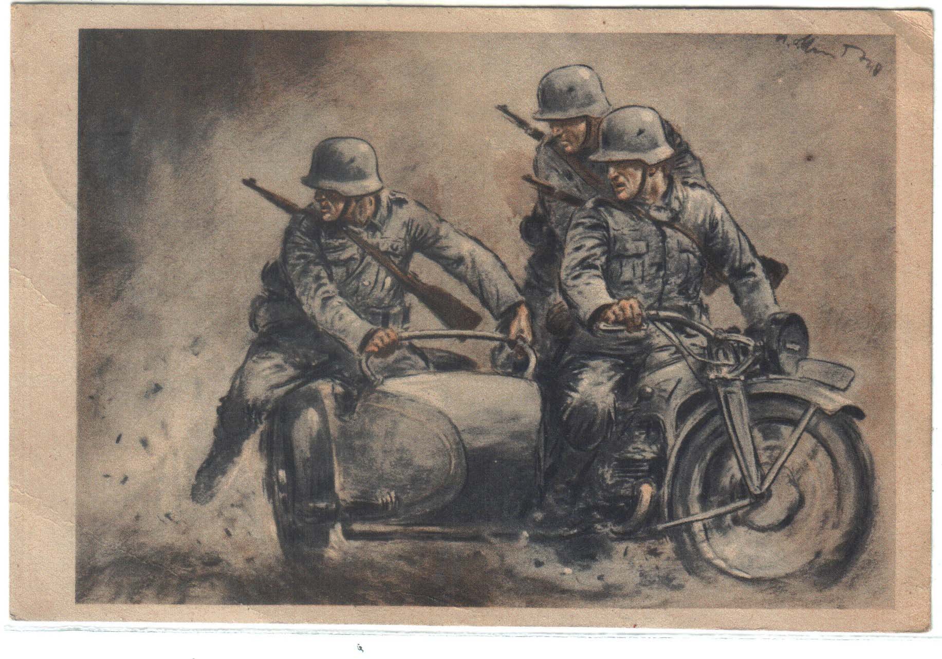 Немецкие мотоциклы времен первой мировой войны