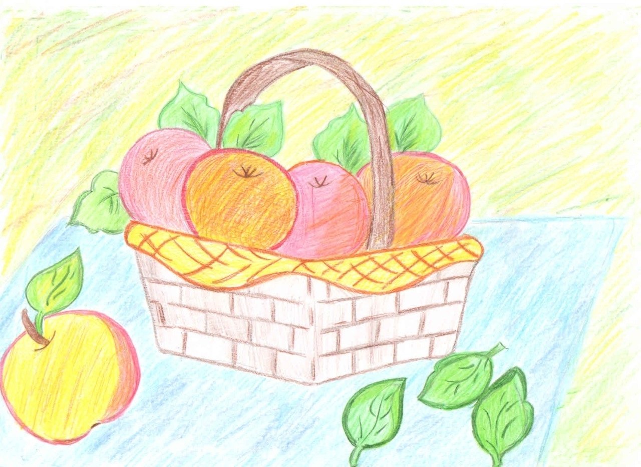 Рисунок на тему яблоко