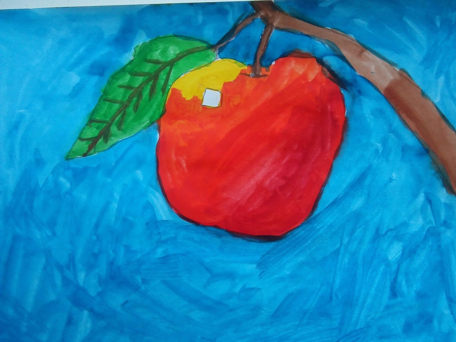 Рисование детьми яблока