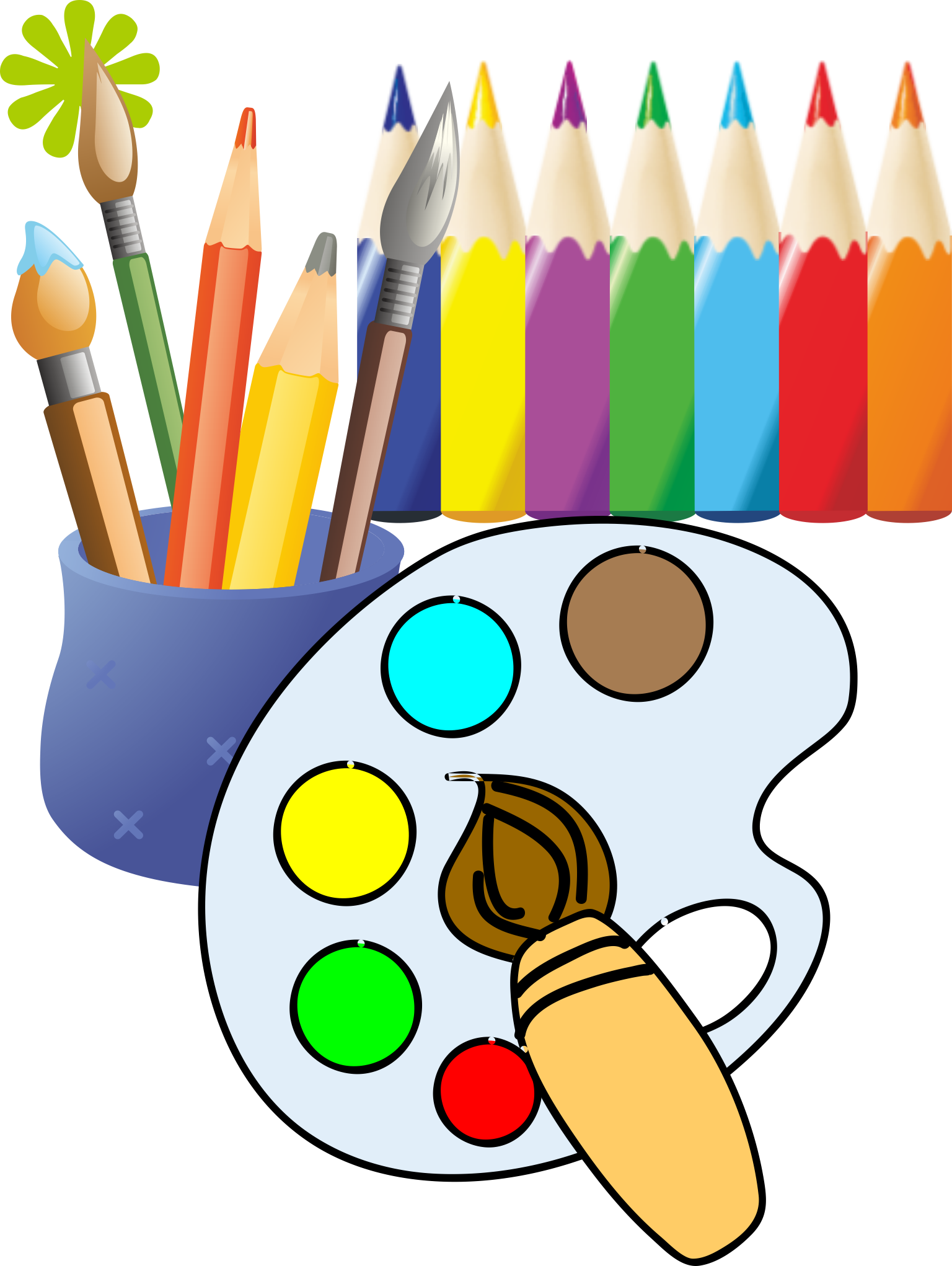 Логотип рисования. Рисунки красками. Уголок рисования для малышей. Краски Кисточки карандаши. Палитра и кисти.