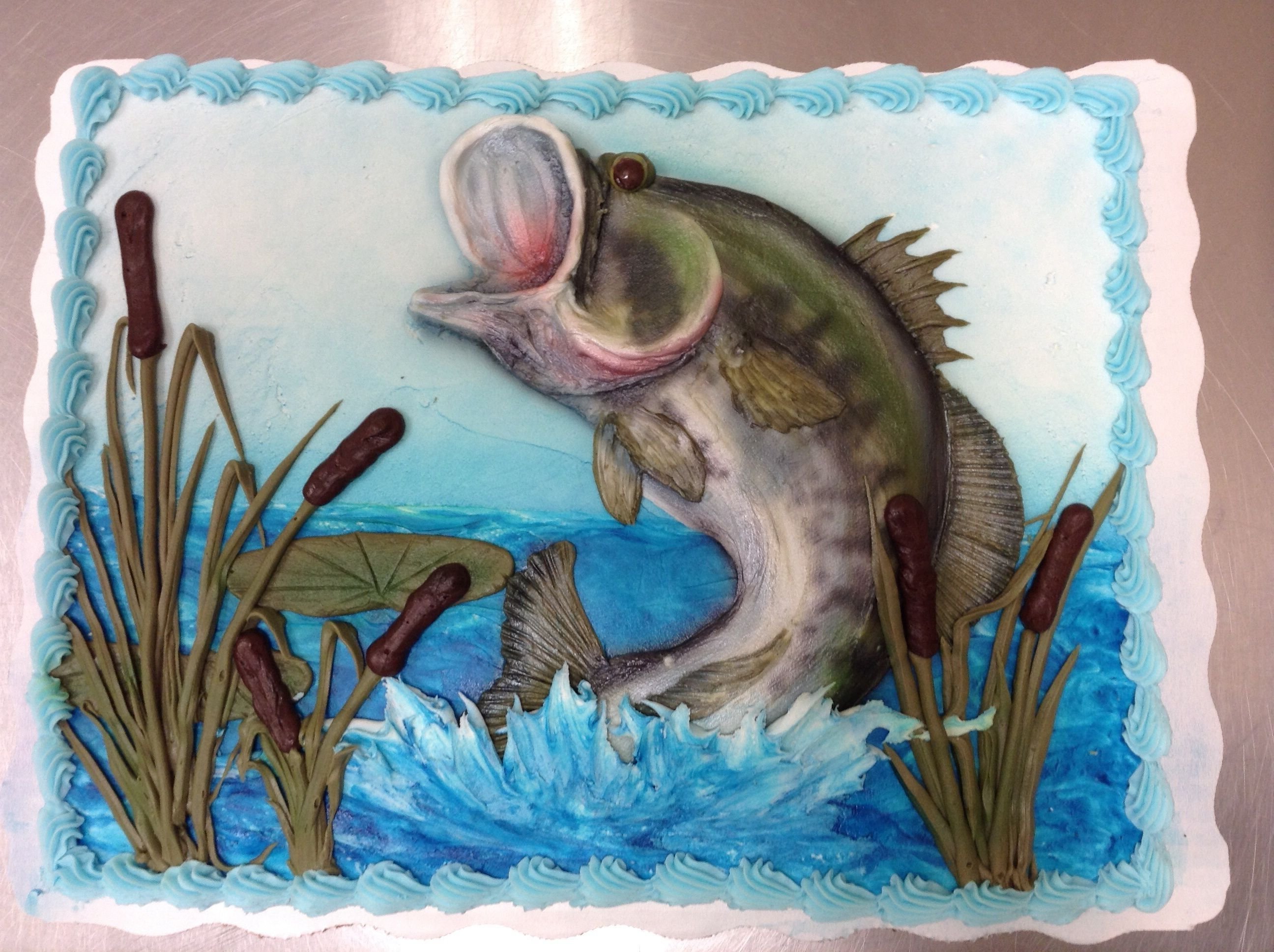 Рыбак для торта рисунок