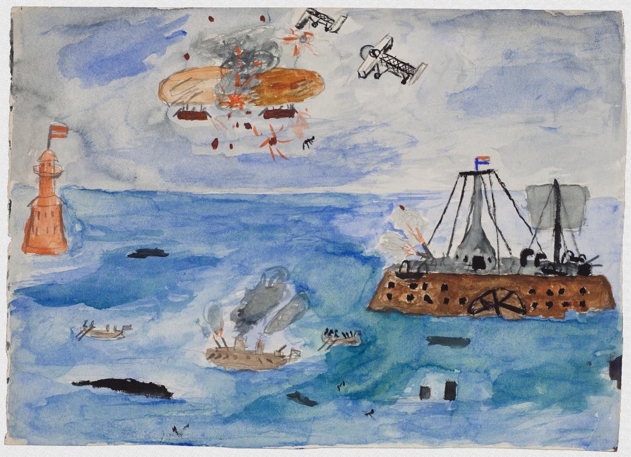 Рисунки на тему про море и про войну