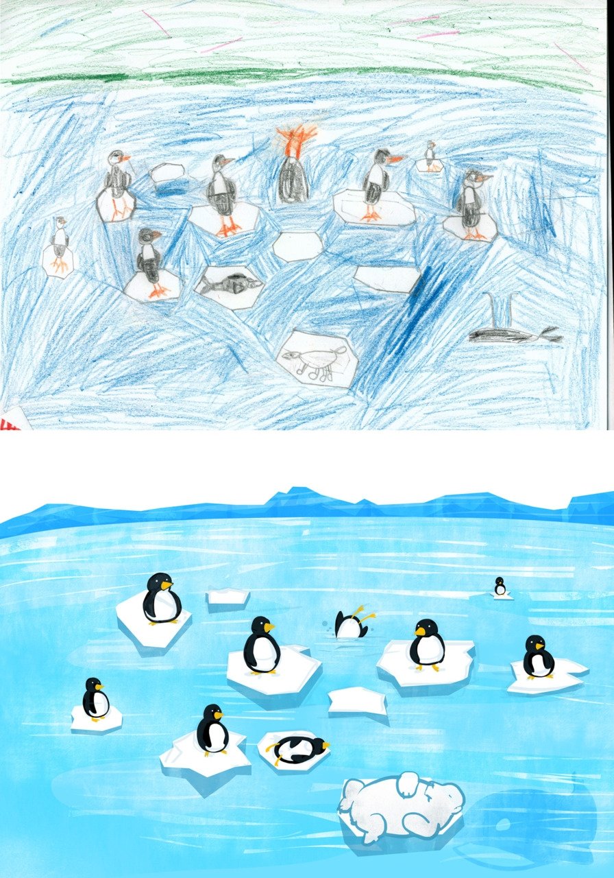Антарктида рисунок для детей