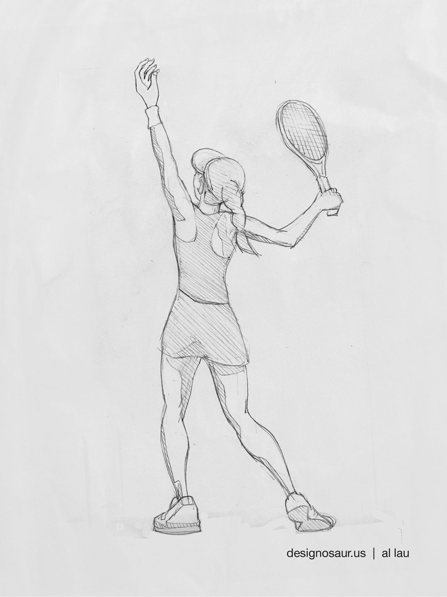 Рисунок спортсмена в движении