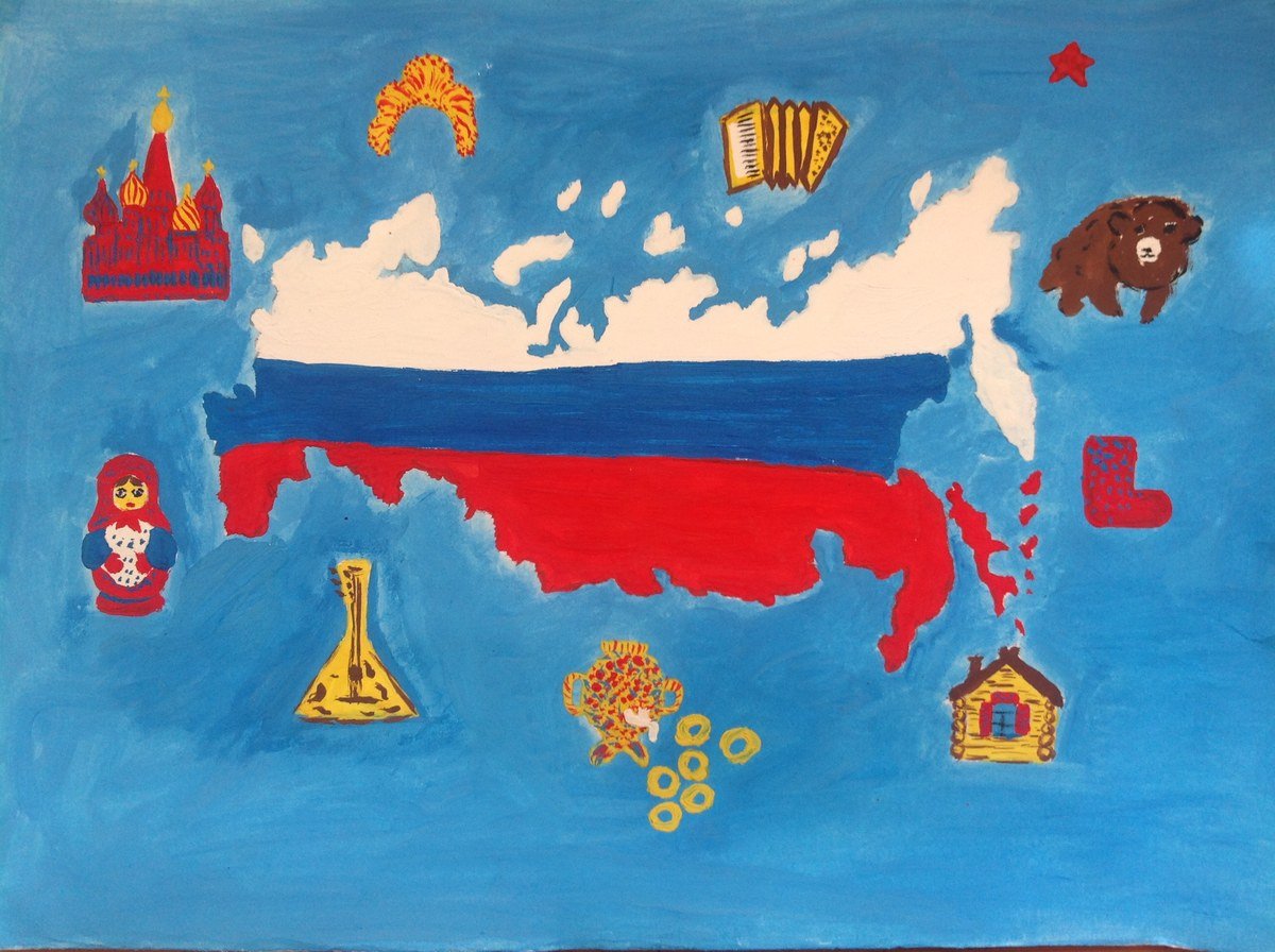 Символы России рисунки