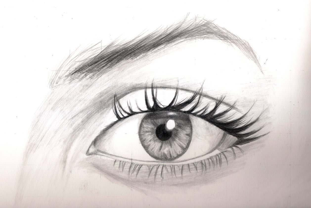 Красивый глаз карандашом