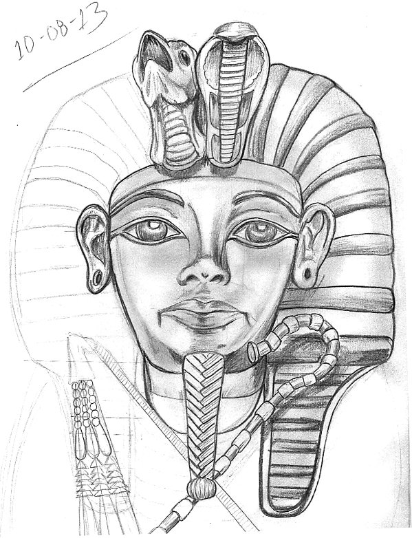 Маска фараона рисунок 5. Фараон Египта Тутанхамон эскиз. Маска Тутанхамона Нефертити. Маска Тутанхамона для изо. Маска фараона Тутанхамона рисунок.
