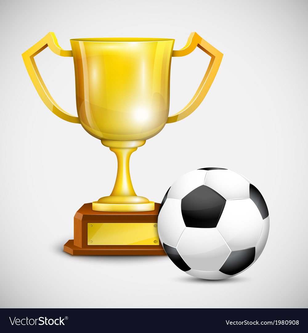 Золотой Кубок с футбольным мячом