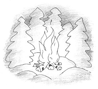 Рисунок на тему костер (46 фото)