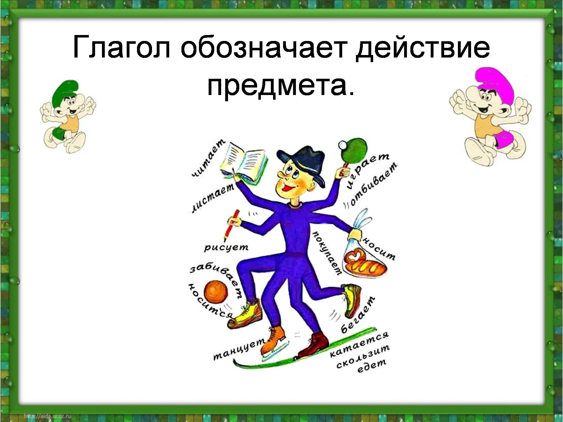 Глагол в картинках по русскому языку