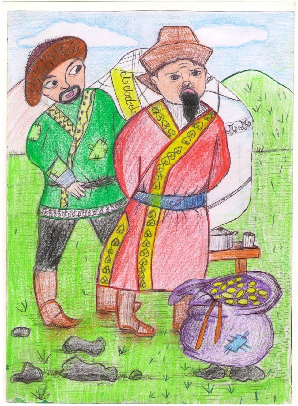 Иллюстрации к казахским народным сказкам