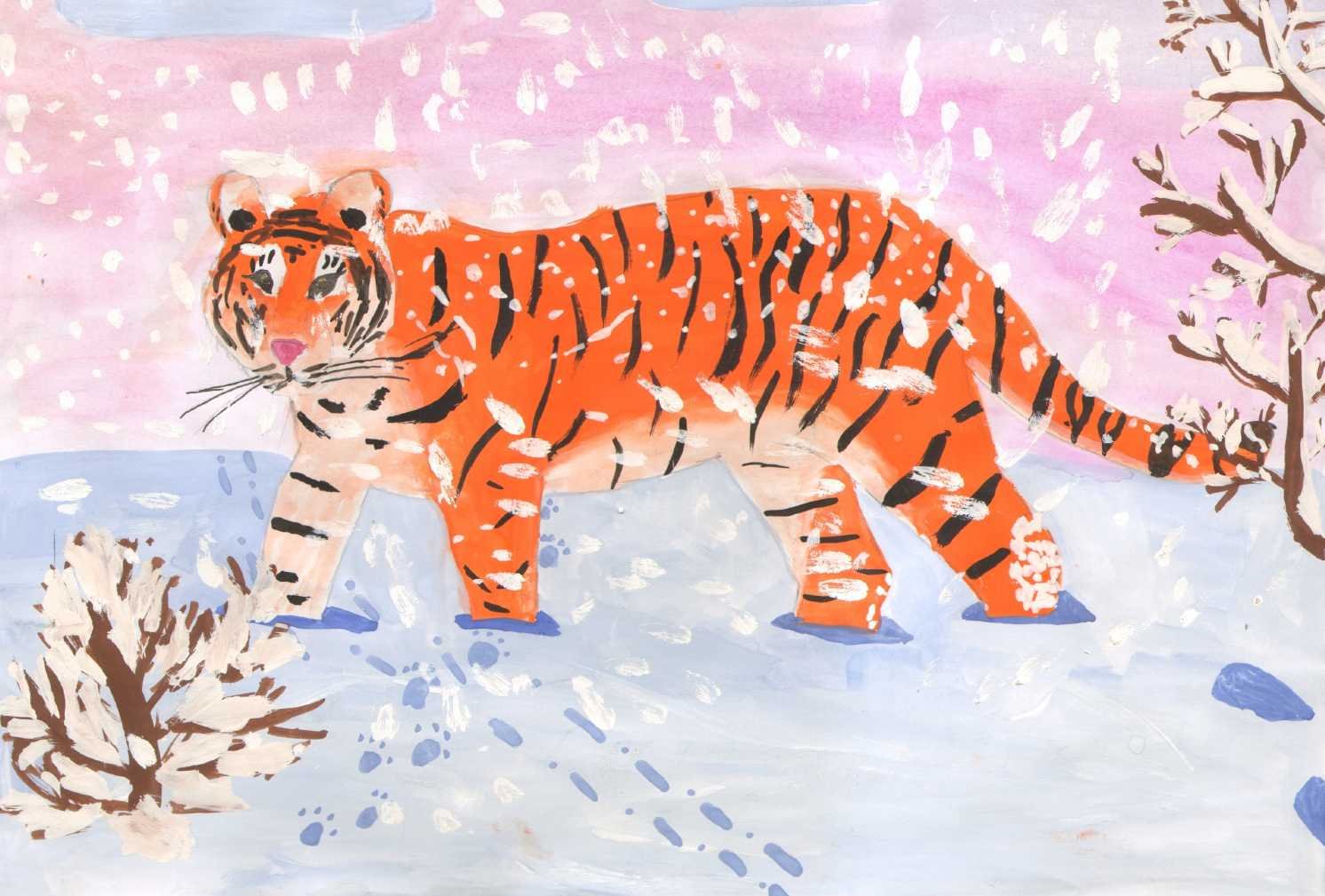 Рисование тигра в подготовительной группе