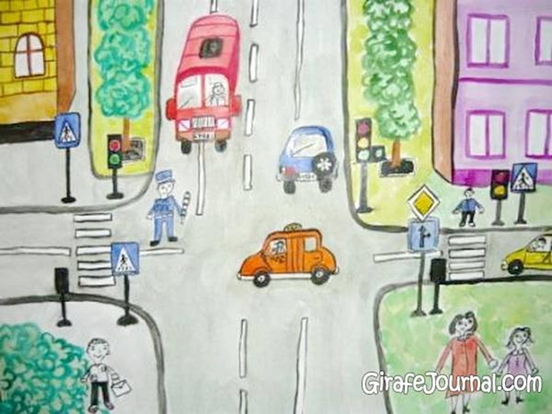 Рисование моя безопасная улица для детей