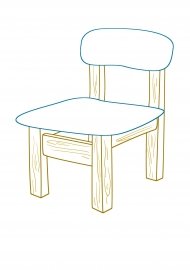 Стул раскраска для детей