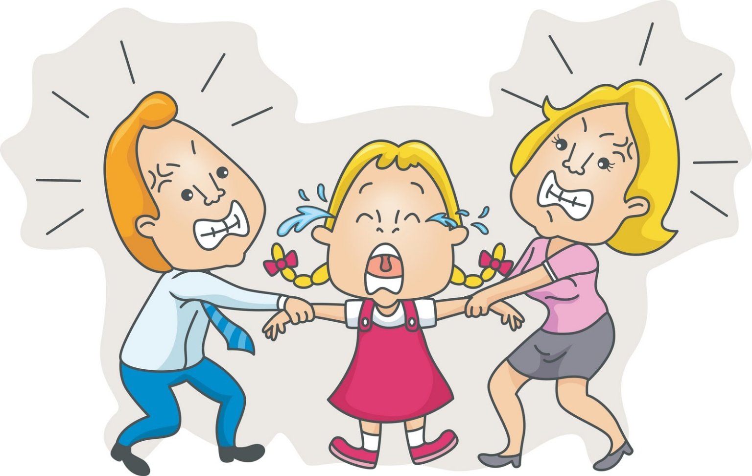 Родители и дети конфликт иллюстрация