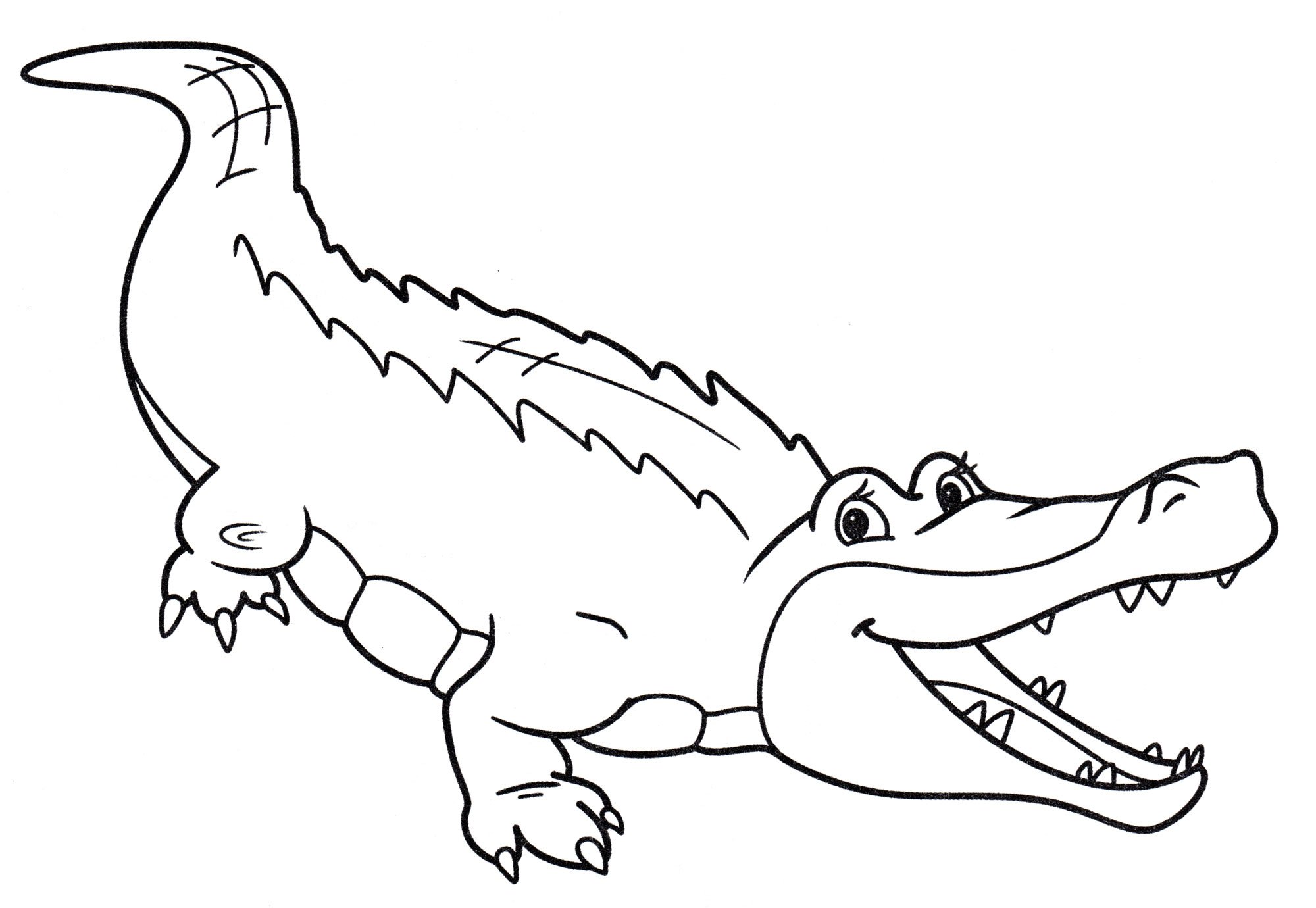Раскраска крокодил Крокид
