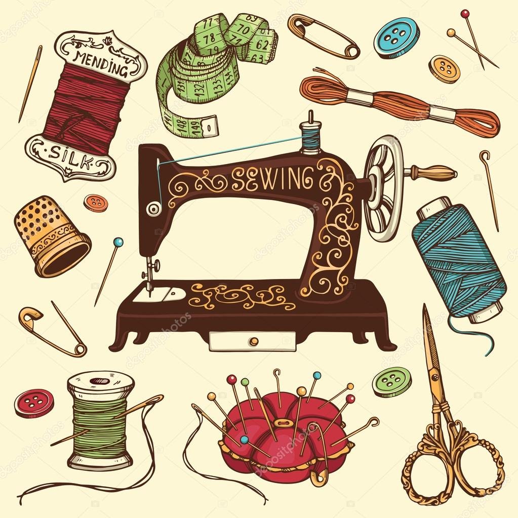 Иллюстрации Швейные инструменты