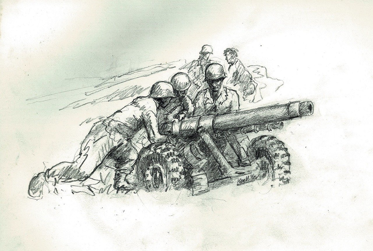 Рисунок на военную тему карандашом