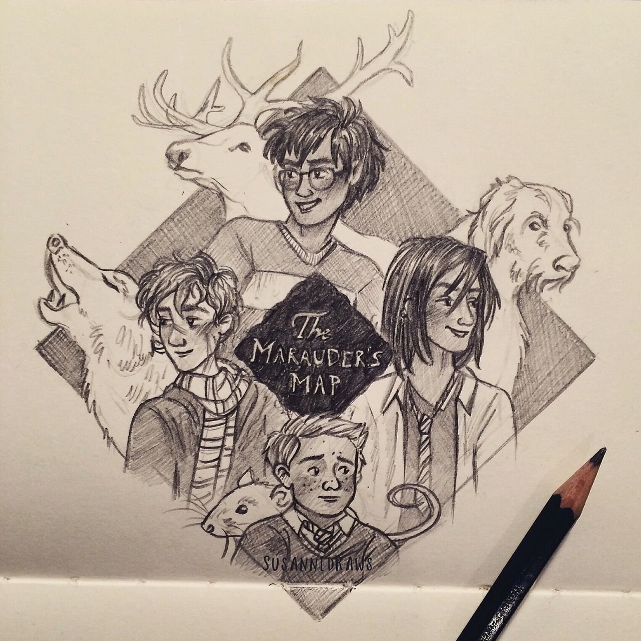 Рисунки из пинтереста Гарри Поттер