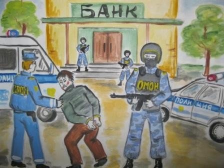 Детский рисунок омоновца