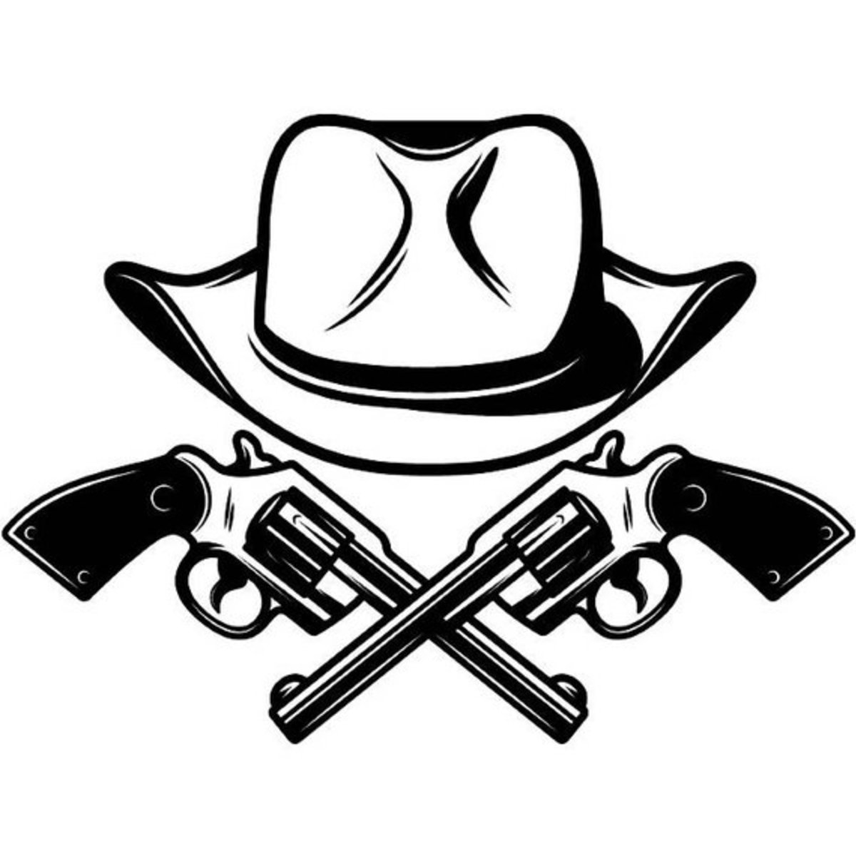 Ковбойская шляпа и пистолет
