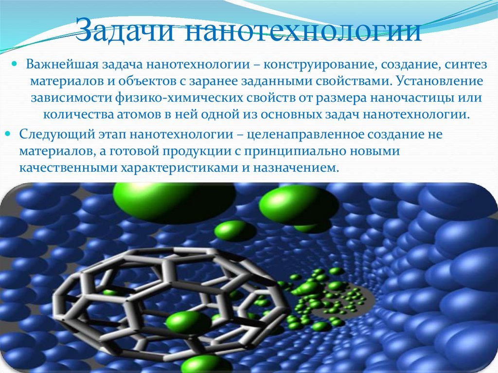 Сферы нанотехнологий. Презентация на тему нанотехнологии. Нанотехнологии и наноматериалы. Задачи нанотехнологии. Современные нанотехнологии.