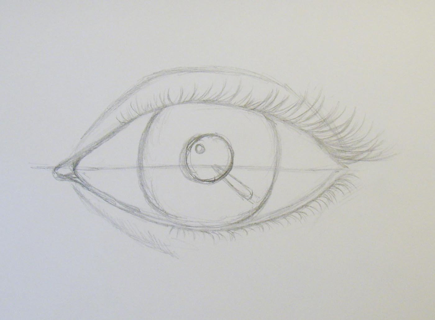 Глаза человека карандашом пошагово