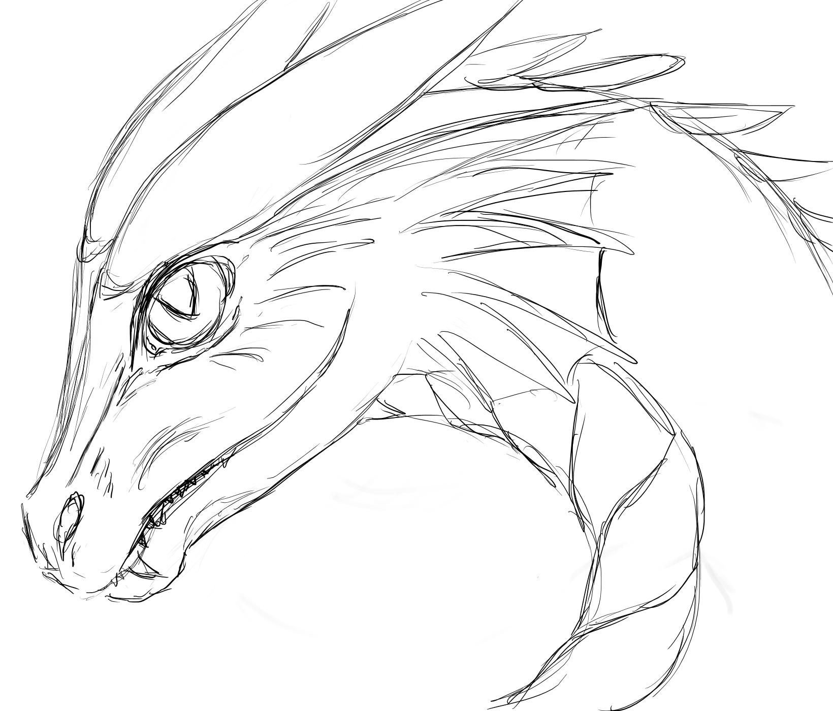 Картинки для срисовки карандашом драконы