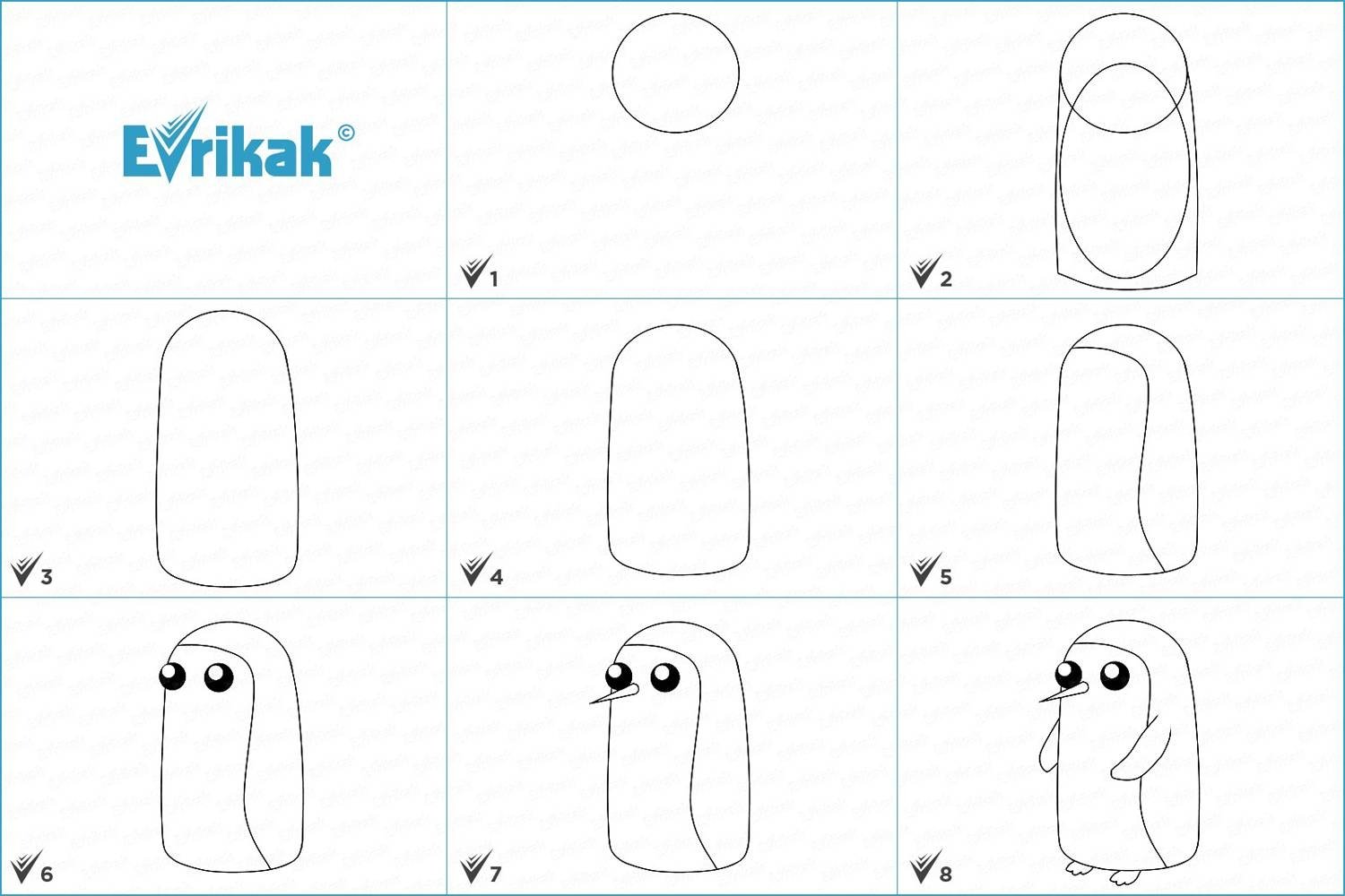Как научиться рисовать пингвина