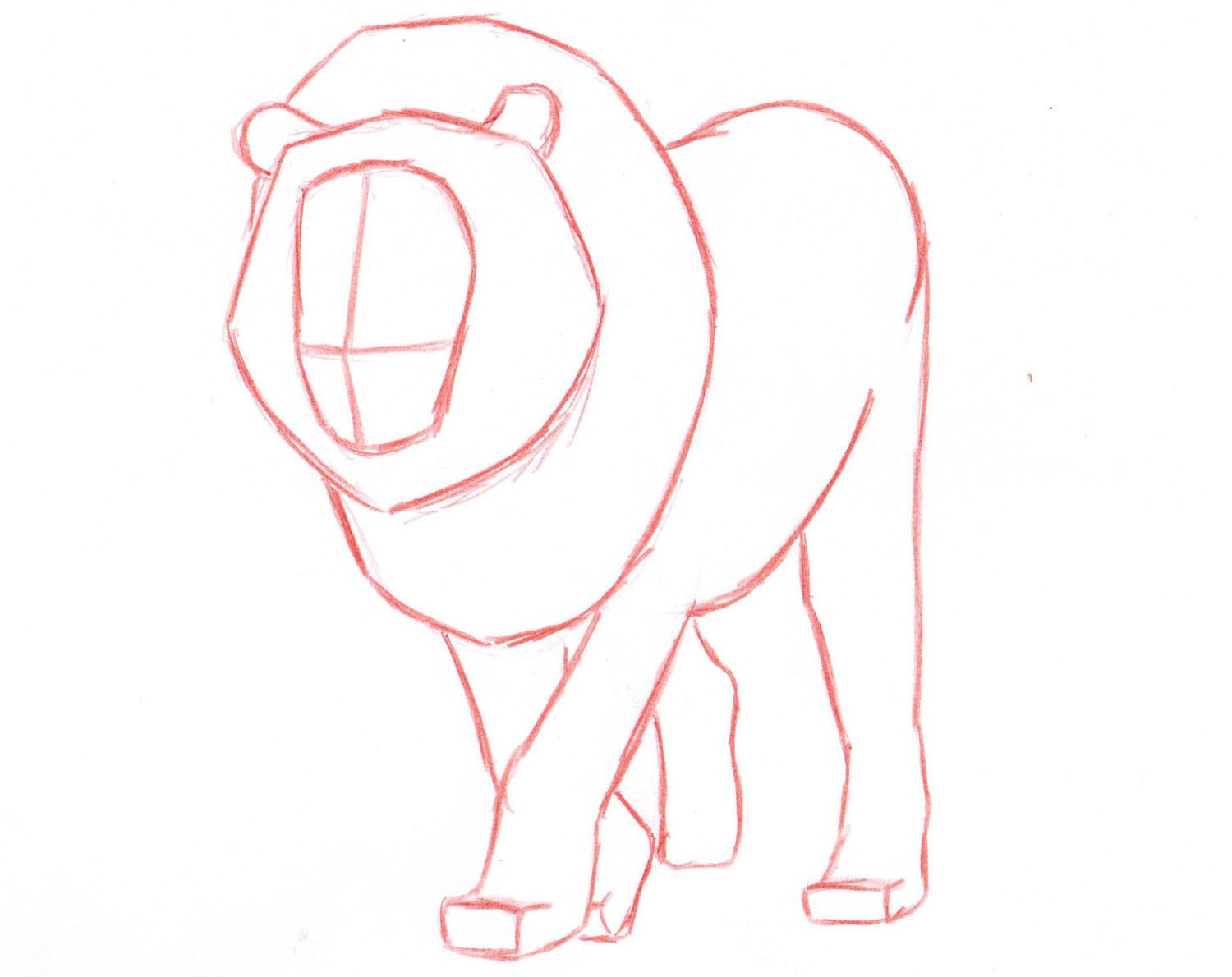 Как нарисовать Льва по этапам