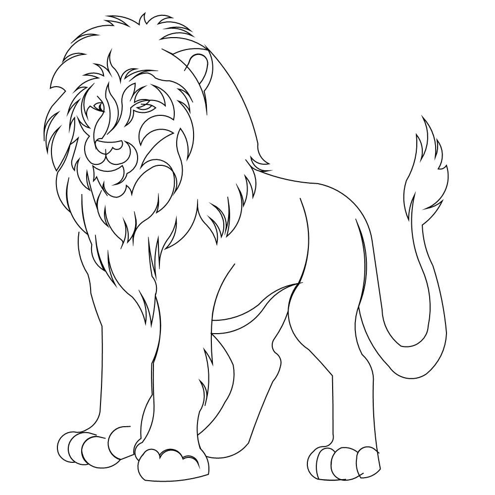 Как нарисовать льва ребенку