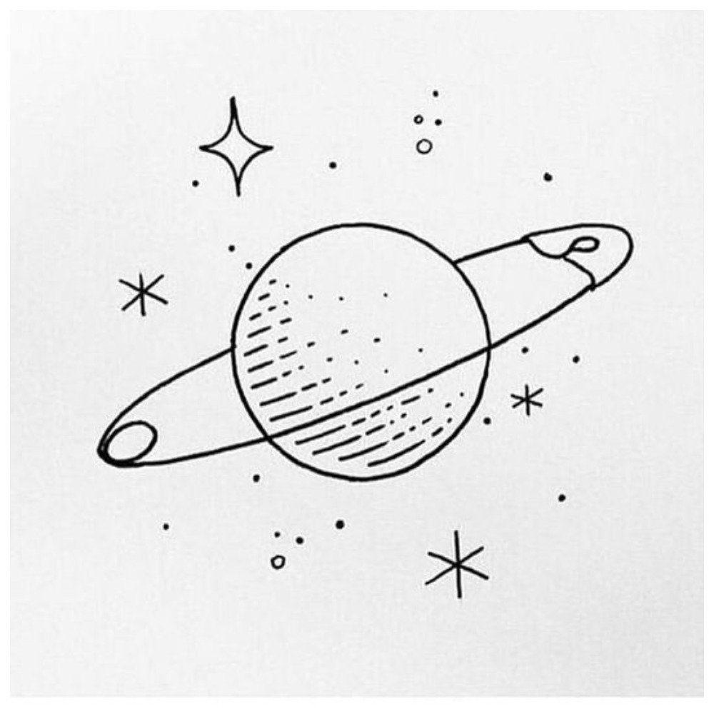 Космос рисунок карандашом детский легкий