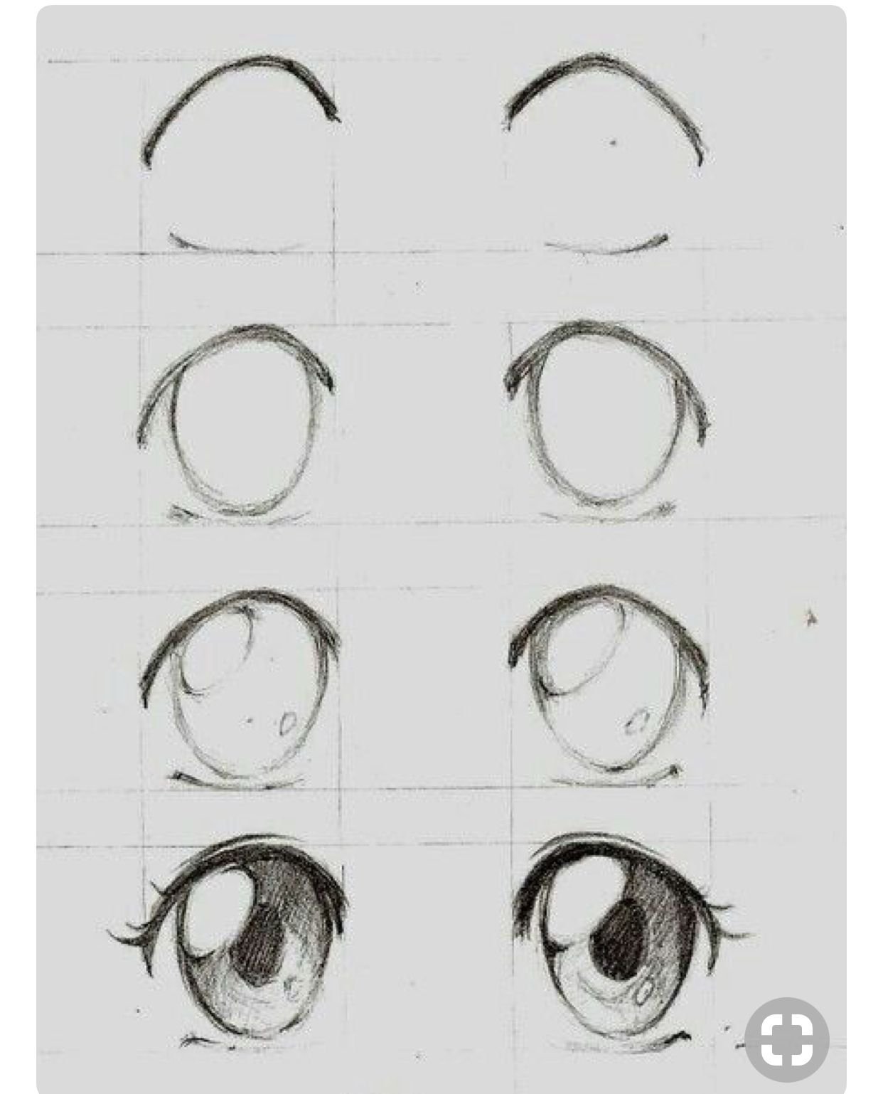 Как нарисовать глаза аниме карандашом