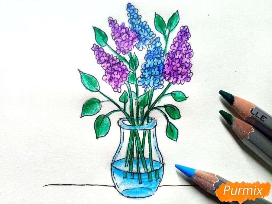 Рисовать цветы в вазе легко