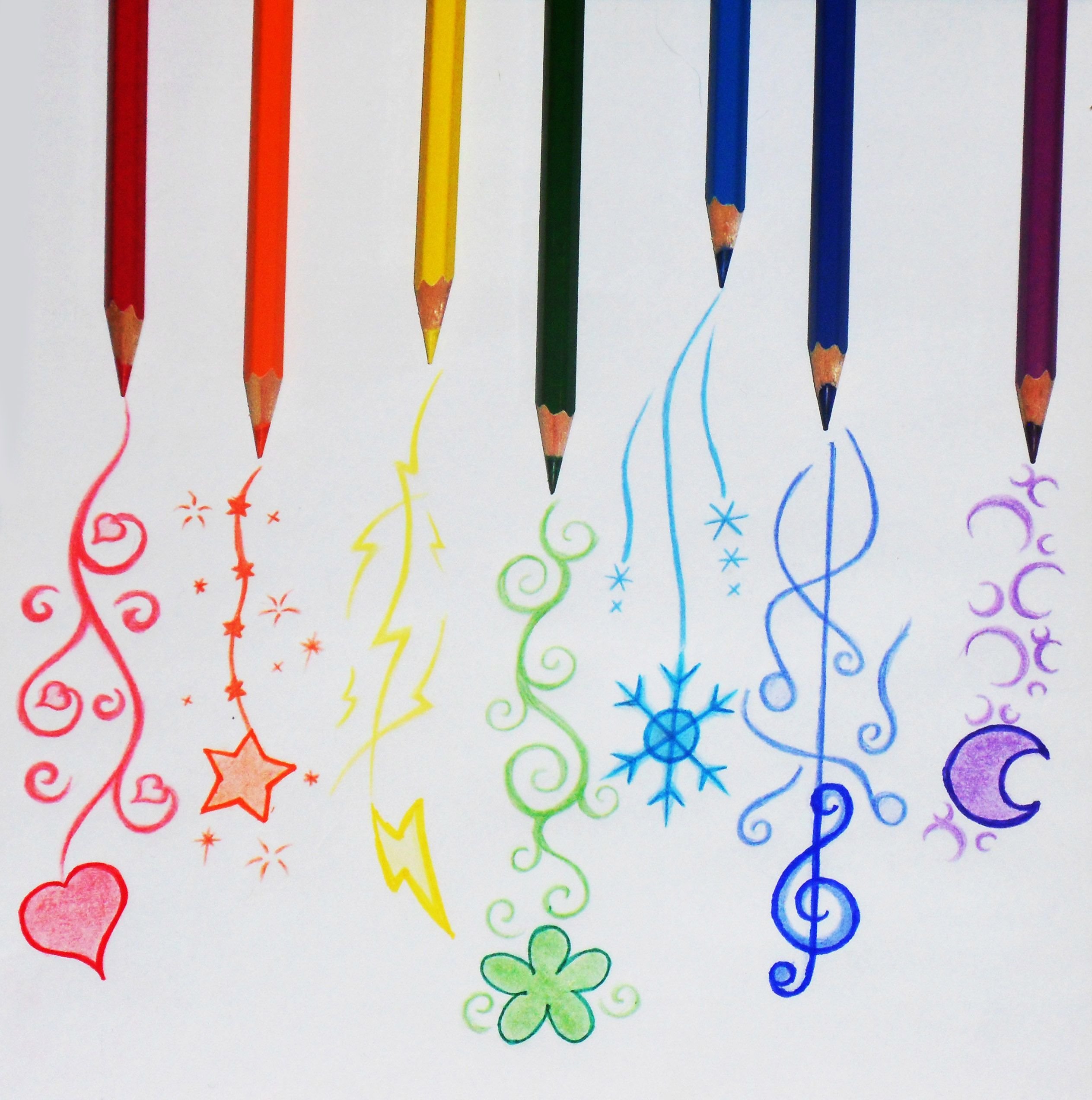 Рисунки цветными ручками легкие
