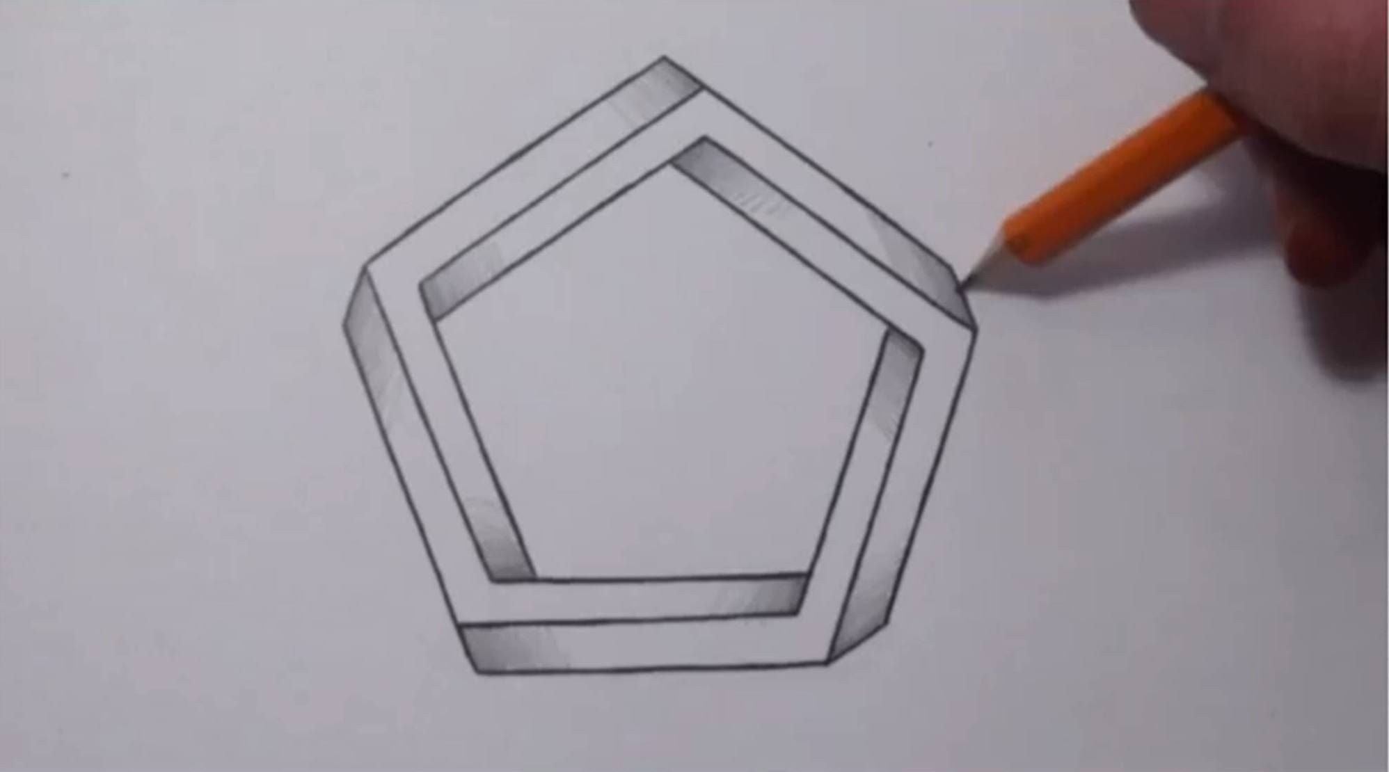 3д на бумаге поэтапно. 3д рисунки карандашом. Иллюзии карандашом. Оптические иллюзии карандашом. Геометрические фигуры карандашом.