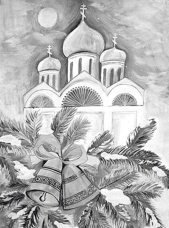 Рождество рисунки легкие рисунки
