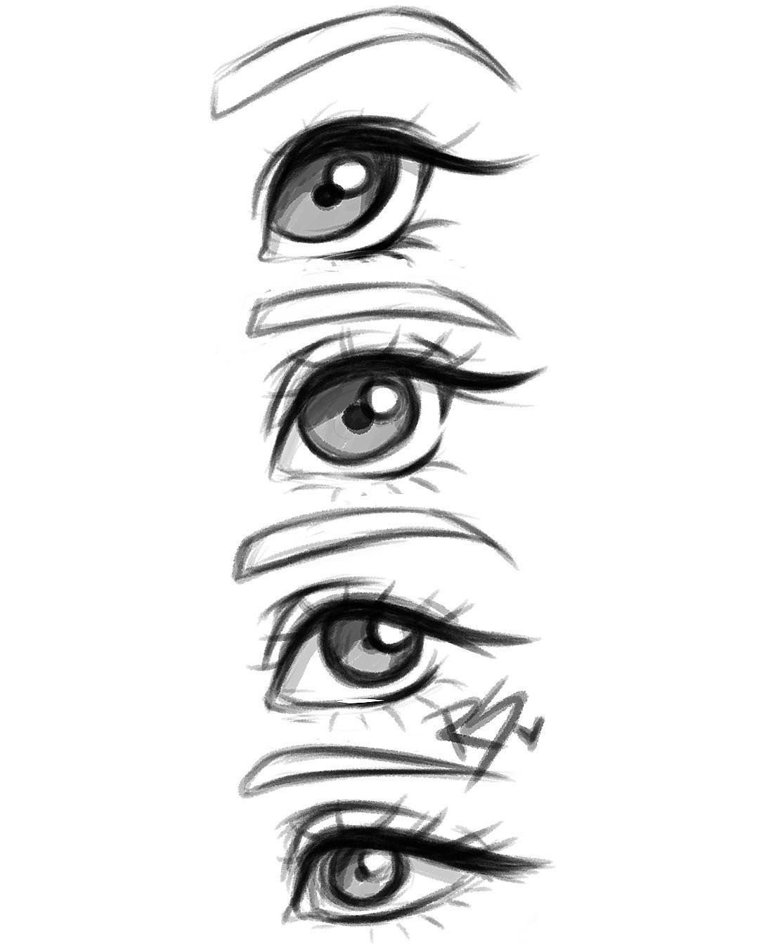 Наброски для рисования глаз