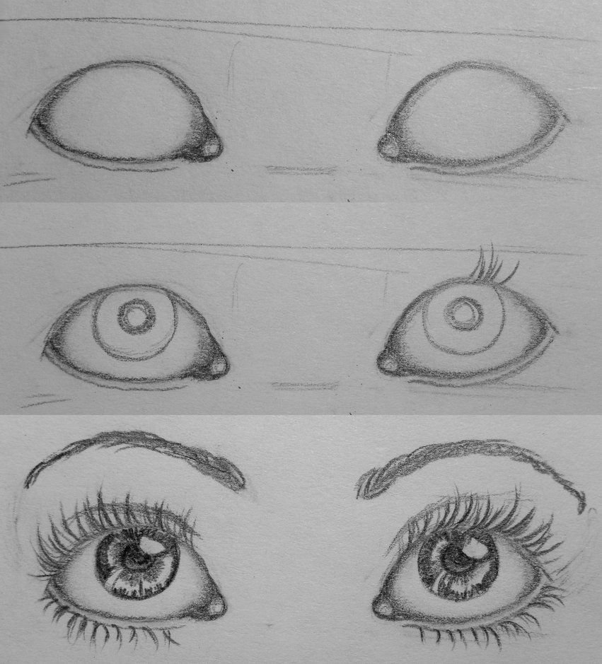 картинки для срисовки для начинающих глаза