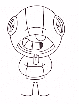 Срисовывать Леона из Brawl Stars