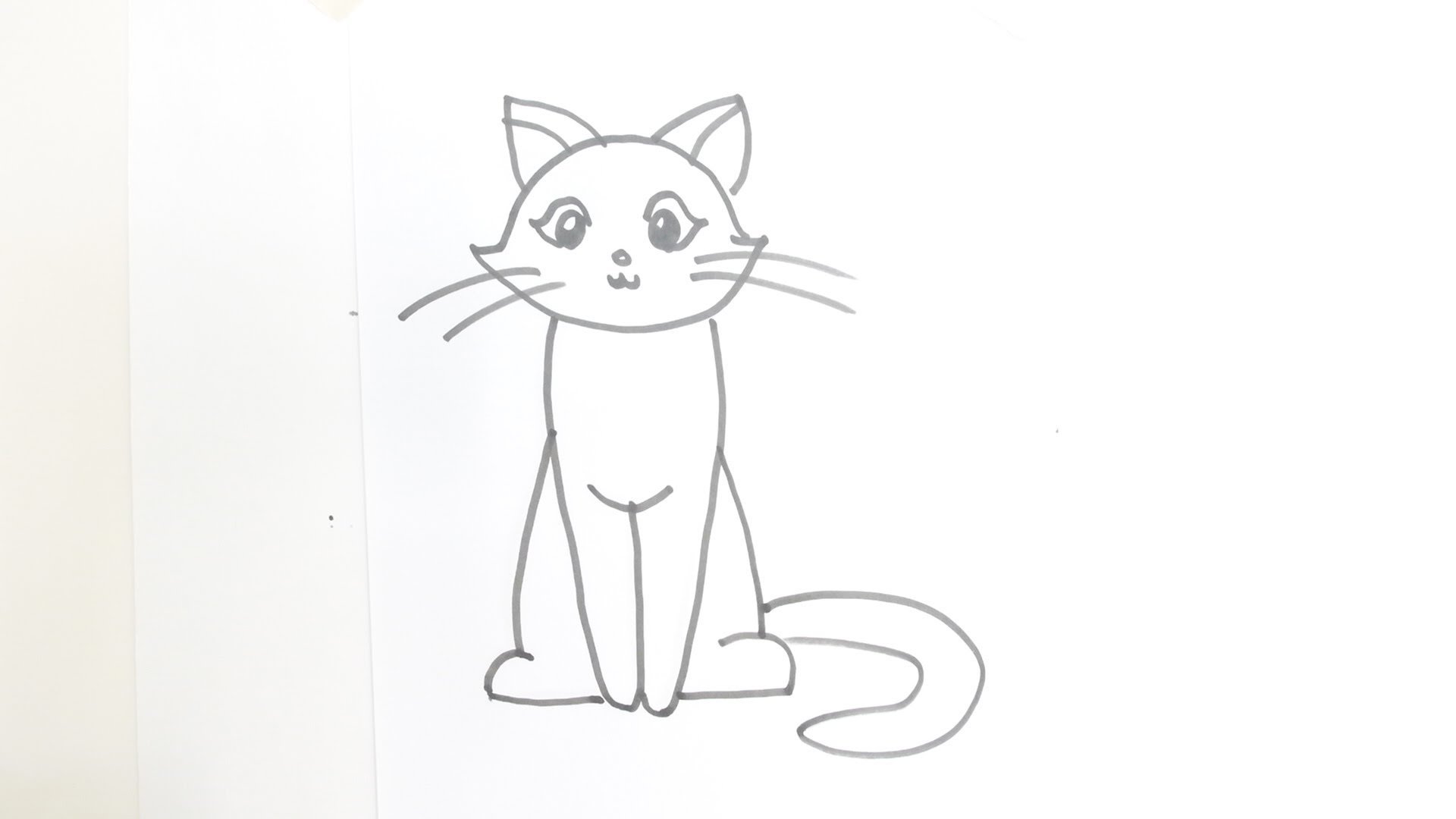 Рисунок кошки для срисовки легкие