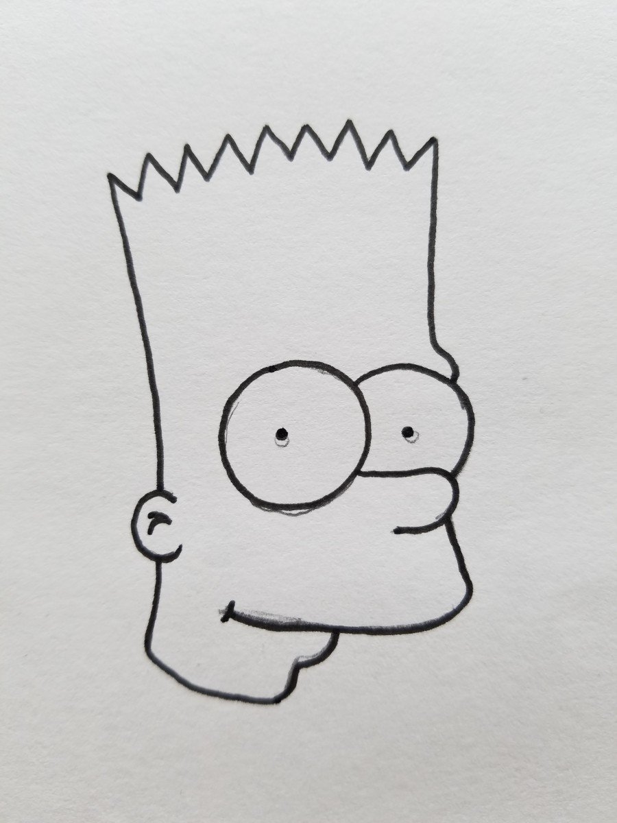 Барт симпсон рисунок голова