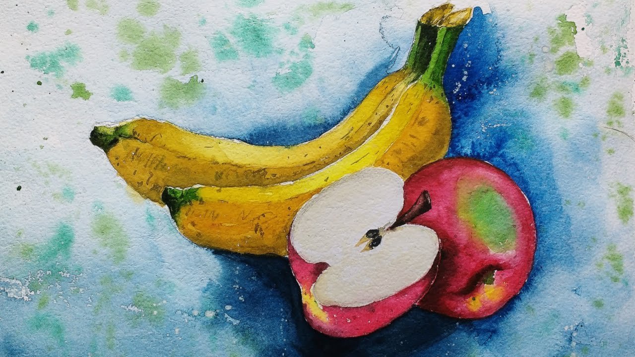 Как нарисовать фрукты красками