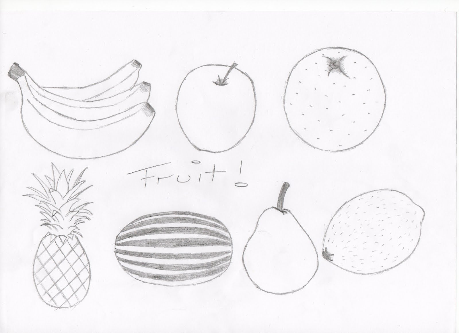 Как рисовать фрукты карандашом