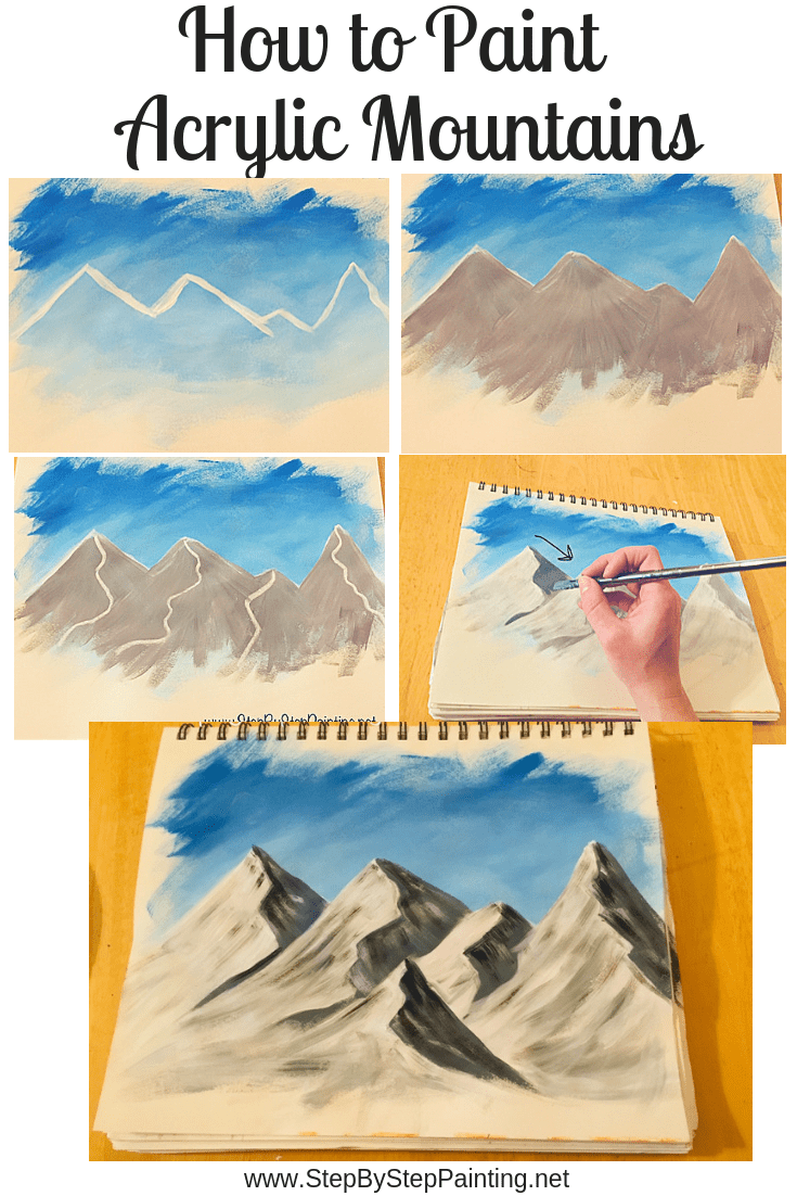 Пошаговое рисование гор