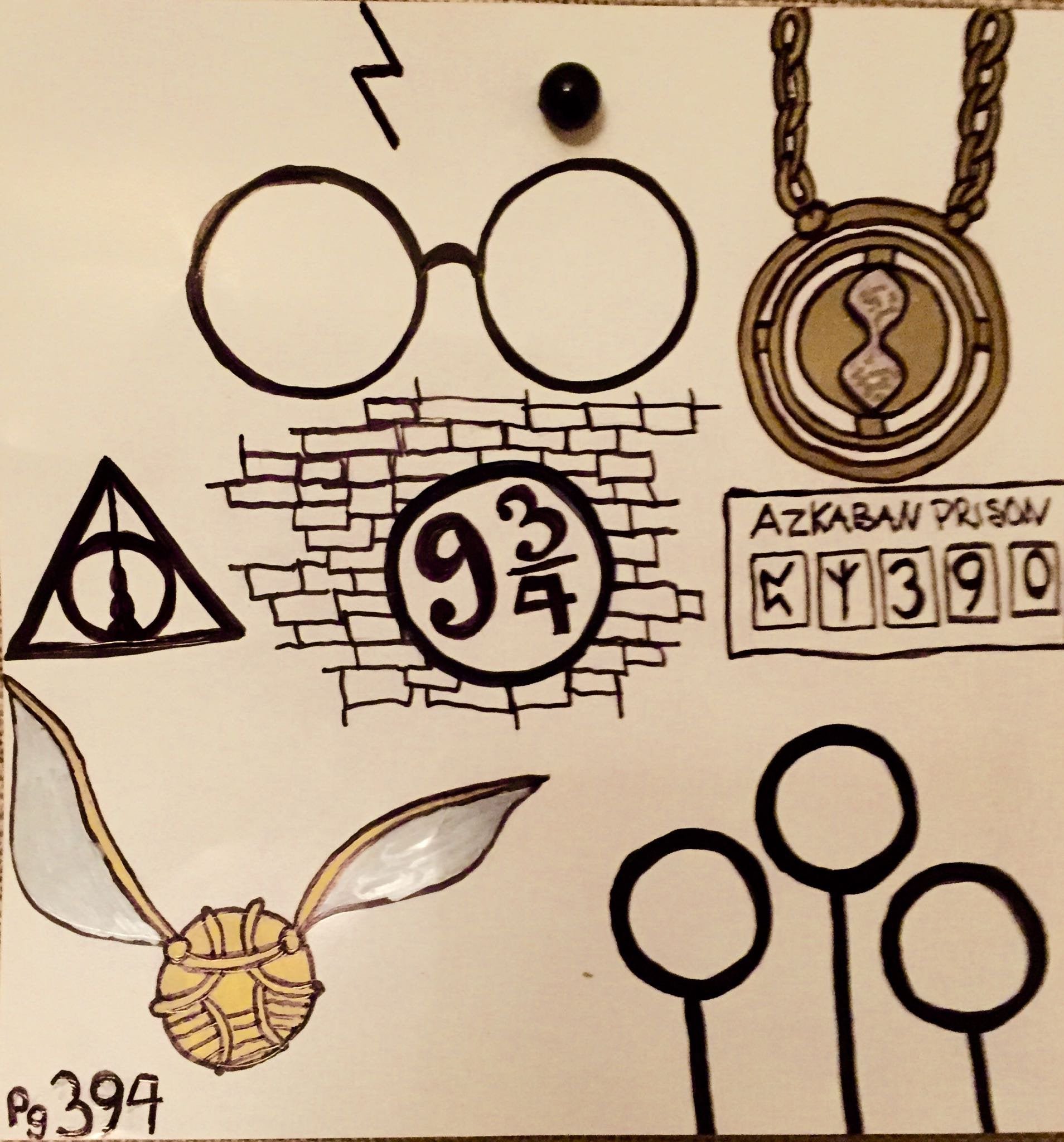 Маленькие рисунки на тему Гарри Поттер