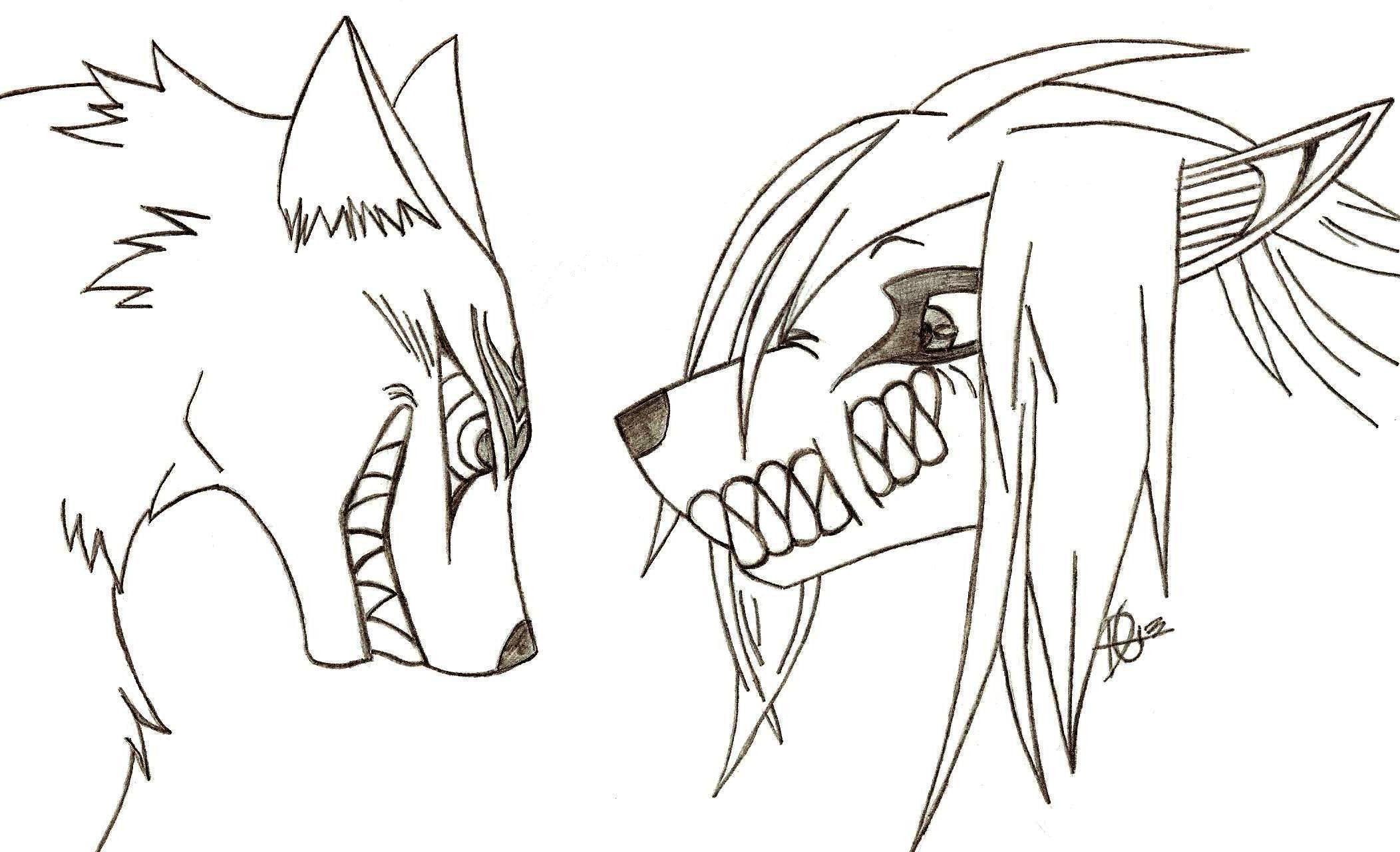 Рисунки для срисовки волки аниме