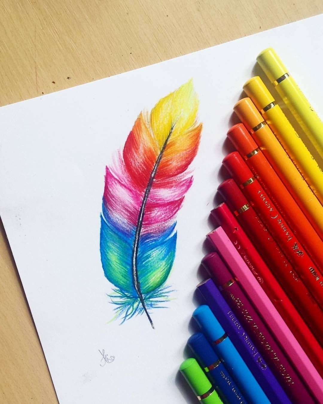 Рисунки цветными карандашами