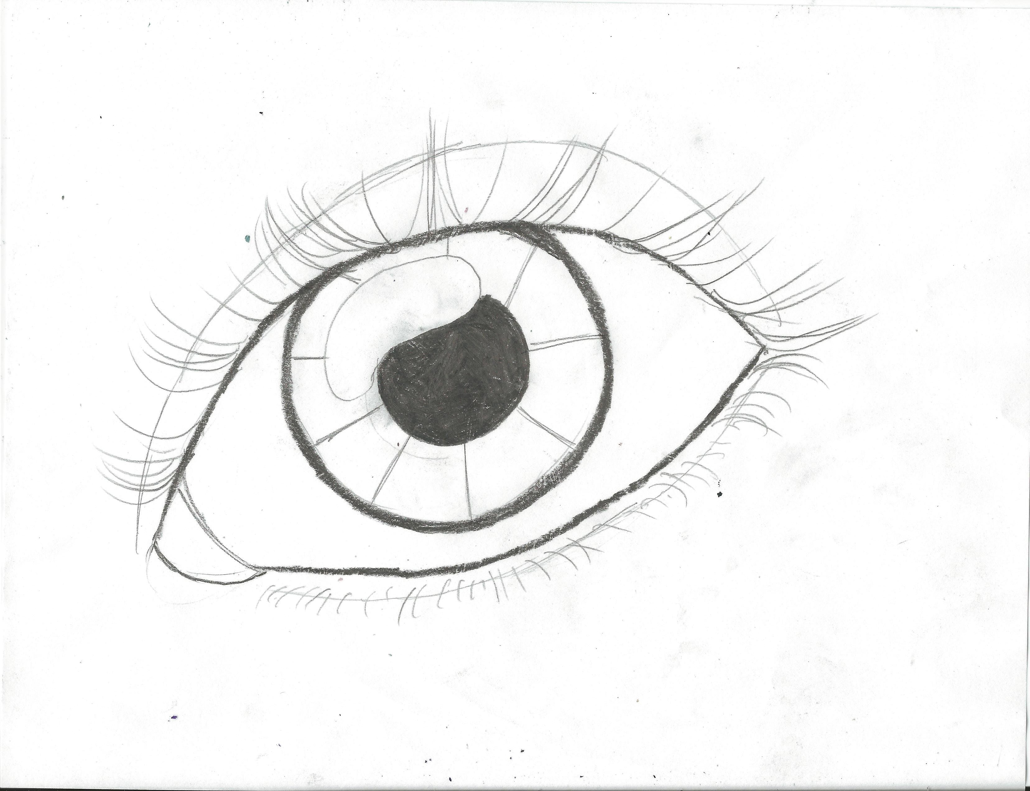 Глаза рисунок карандашом легко для срисовки